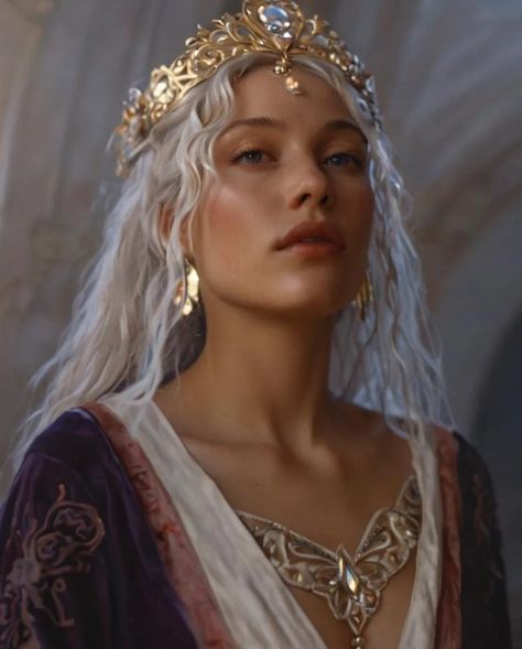 Targaryen Face Claim Female, Old Valeria Got, Valyrian Wedding Aesthetic, Old Queen Fantasy Art, Old Valyria Art, Valyrian Wedding, Visenya Targaryen Aesthetic, Targaryen Women Art, Valyrian Aesthetic