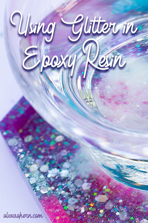 Tips to using colorants and glitter in epoxy resin. Glitter In Resin, Adding Color To Resin, How To Color Epoxy Resin, Resin With Glitter, Coloring Epoxy Resin, Unicorn Tumbler Ideas, Resin Glitter, Resin Jewlery, Diy Resin Crystals