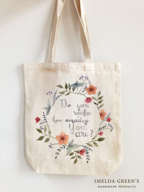 hand painted canvas bag Diy Tote Bag Painting Ideas, Tote Bag Painting Ideas, Bag Painting Ideas, Tote Bag Painting, Painted Canvas Bags, Handpainted Tote Bags, Canvas Bag Diy, Bag Painting, Blessing Bags