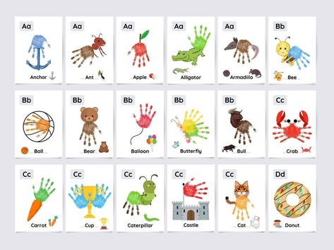 O Handprint Craft, T Handprint Craft, B Handprint Craft, D Handprint Craft, E Handprint Craft, Letter D Handprint Craft, Letter C Handprint Craft, Hand Print Alphabet Book, Letter A Handprint Craft