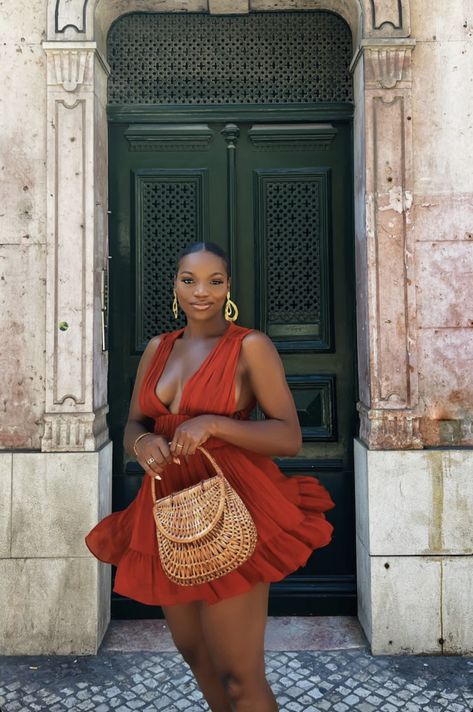 St Martin Outfit, Spring Outfits 2024 Trends Work, Havana Inspired Outfit, Birthday Going Out Outfit Summer, Summer Birthday Brunch Outfit, Boat Outfits Black Women, Spring Dresses Black Women, Cottagecore Outfits Black Women, Italy Outfits Black Women