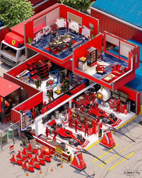 Ferrari Garage, F1 Art, Comedy And Tragedy, Sci Fi Models, Formula 1 Car, Ferrari F1, F1 Racing, In Case Of Emergency, Stock Car