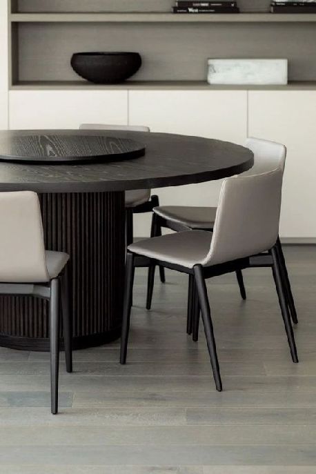 Fluted Pedestal, Circle Dining Table, Round Pedestal Dining, Round Dining Table Modern, Round Pedestal Dining Table, Round Dining Room Table, Chairs Design, Round Wood Dining Table, Round Dining Room