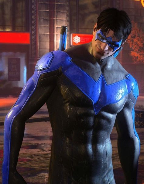 Nightwing Long Hair, Nightwing Gotham Knights, Gotham Knights Nightwing, Nighwing, Nightwing Cosplay, Superhero Man, Tim Drake Red Robin, Gotham Knights, Superhero Cosplay