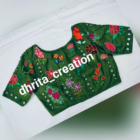 Designer aariwork patches with mirror work DM for more details Can be customised in any color and size Mirror Work, Mirror, Canning, Color, Design