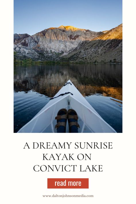 Sunrise kayaking trip on Convict Lake in the Eastern Sierra. Convict Lake, Road Trip Places, Trip Destinations, Kayak Adventures, Long Road Trip, National Park Road Trip, Road Trip Destinations, Mammoth Lakes, California Vacation