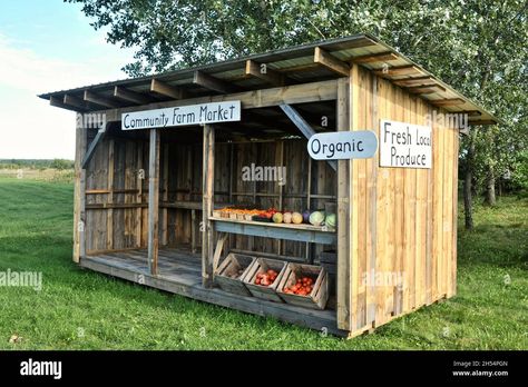 Produce Stand Ideas Display, Country Shop Ideas, Pallet Produce Stand, Farm Stand Design, Vegetable Stand Ideas, Diy Farmstand Ideas, Produce Stand Ideas, Vegetable Stand Roadside, Pallet Farm Stand