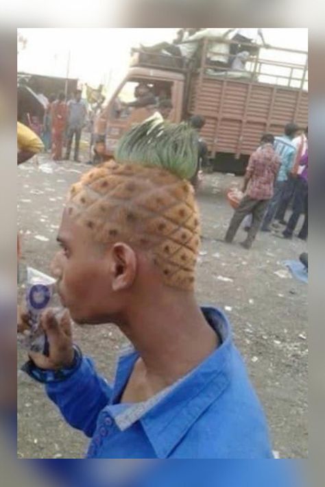 Pineapple Haircut, Weird Haircuts, Track Hairstyles, Κούρεμα Bob, Track Meet, Gym Hairstyles, Bad Haircut, Gym Ideas, Fishtail Braid