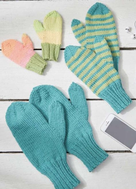 The one mitten pattern you’ll ever need – KNITmuch Glove Ideas, All Free Knitting, Red Heart Super Saver Yarn, Knitting Patterns Boys, Knitting Mittens, Knitted Mittens Pattern, Things To Knit, Red Heart Patterns, Knitted Patterns