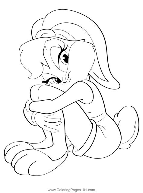 Sitting Lola Coloring Page Looney Tunes Coloring Pages, Sip N Paint Ideas, Character Coloring Pages, Bugs Bunny Looney Tunes, Bugs And Lola, Half Sleeve Tattoos Drawings, Short Notes, Bunny Tattoos, Baby Looney Tunes