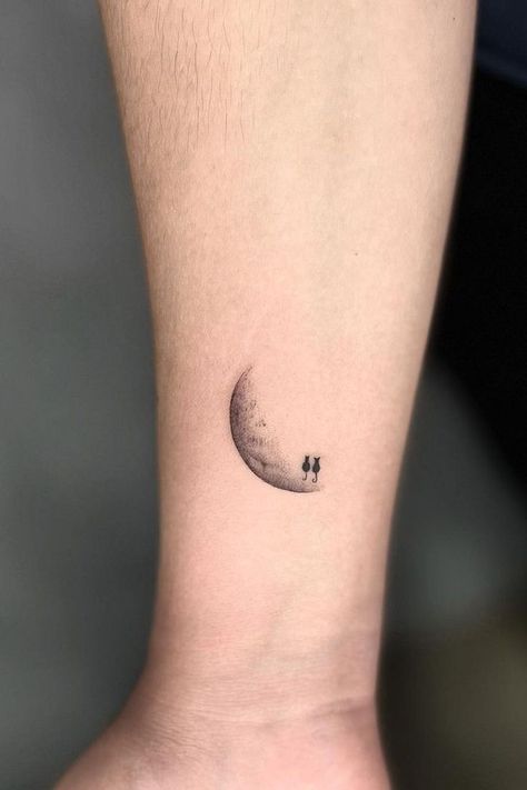 Small Cat Tattoo, Neck Tattoo Women, Kite Tattoo, Simple Cat Tattoo, Small Dope Tattoos, Micro Tattoo, Luna Tattoo, Cat Tattoo Design, Cats Tattoo