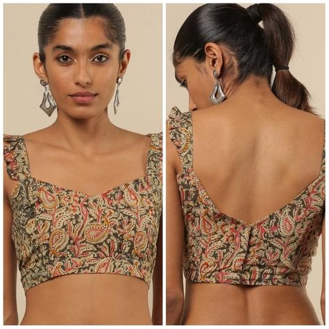 Trending Blouse Designs Front And Back, Blouse Front Neck Designs Traditional, Blouse Designs From Front Side, W Neck Blouse Design, Blouse Designs For Front Neck, Front Neckline Design For Blouse, Front And Back Design Of Blouse, Fancy Blouse Designs For Saree, Lehenga Blouse Designs Front And Back