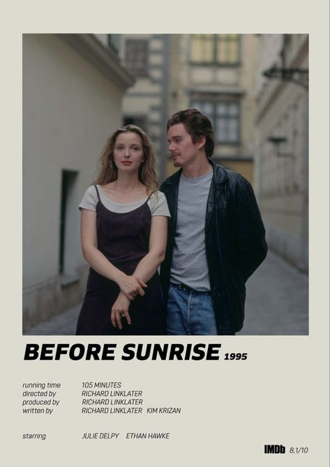 Before Sunset Movie, Polaroid Movie Poster, Before Trilogy, Julie Delpy, Film Recommendations, Posters Minimalist, Film Posters Minimalist, Ethan Hawke, Before Sunset