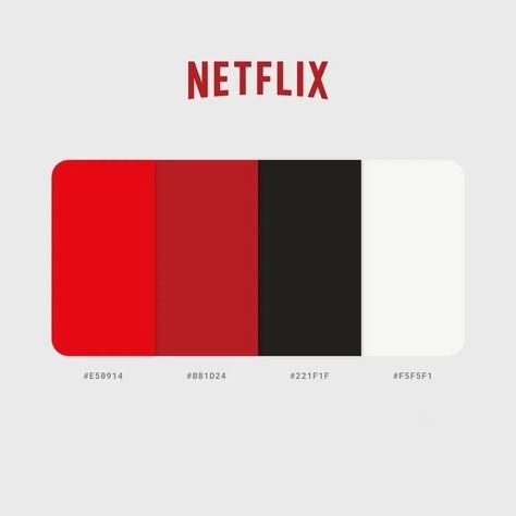 Common Design Color palettes you should know as a designer 🎨 Netflix Color Palette, Netflix Yearbook Theme Pages, Netflix Layout, Netflix Yearbook Theme, Netflix Theme, Yearbook Layouts, Yearbook Pages, Yearbook Themes, Yearbook Design