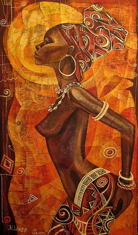 Beautiful Artwork Inspirational, African Queen Painting, African Style Paintings, African Art Prints, Afro Caribbean Art, Abstract Art African, African Diaspora Art, African Artwork Traditional, Black Culture Art Painting