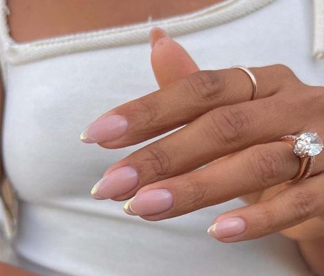 Glazed French Manicure: The Dream Nails of a Minimalist | ND Nails Supply Girly Acrylic Nails French Tip, Glazed French Tip Nails, Eid Nails, Gold Gel Nails, Europe 2024, Hello Nails, Simple Gel Nails, Minimal Nails, Finger Tips