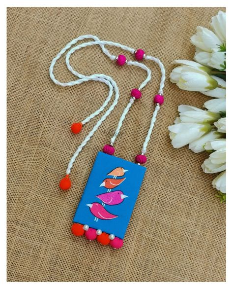 •|| CHITRA || চিত্র ||• 8️⃣ Hand-painted Neckpiece 🎨🖌️ Colour Customisable! DM for details 🩷 . . . . . . . . . . . . . [handcrafted, handmade jewelry, hand painted, big size pendant, big size necklace, customised necklace, handcrafted, handmade with love, handmade gifts, neckpiece, fabric jewellery, sustainable fashion summer collection, daily wear earrings, hand-painted jewelry, hand-painted necklace, necklace lover, diy necklace, necklace collection, handmade necklace, statement necklace, ... Statement Necklace Diy, Hand Painted Jewellery, Jewellery Minimal, Daily Wear Earrings, Junk Jewellery, Trending Jewellery, Painted Necklace, Hand Painted Necklace, Fabric Jewellery