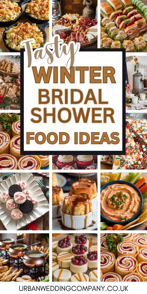 Make your winter bridal shower extra special with cozy and unique food ideas! From warm soup shooters to festive mini sandwiches and hot cocoa bars, this guide has simple yet delicious options perfect for the season. Winter bridal shower food, cozy food ideas, simple bridal shower food for winter. Simple Bridal Shower Food, Bridal Shower Sandwiches, Games Bridal Shower Ideas, Wedding Shower Planning, Unique Food Ideas, Hot Cocoa Bars, Bridal Shower Food Ideas, Food For Winter, Soup Shooters