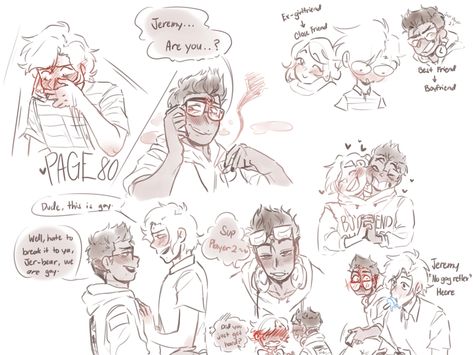 Jeremy Be More Chill Fanart, Jeremy X Michael Bmc, Be More Chill Fanart, Bmc Fanart, Boyf Riends, Michael In The Bathroom, Michael Mell, Be More Chill Musical, Musicals Funny