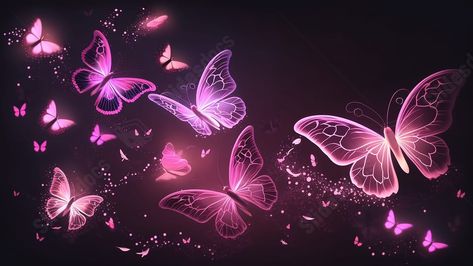 Butterflies Laptop Wallpaper, Purple Butterfly Computer Wallpaper, Desktop Background Images Laptops, Butterfly Wallpaper Landscape, Purple Background Butterfly, Computer Wallpaper Aesthetic Purple, Background Images For Computer, Wallpaper For Powerpoint, Pink Background Landscape