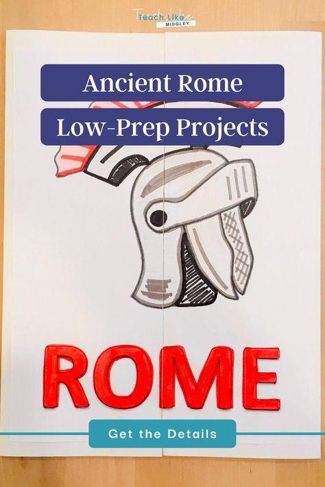 Ancient Rome Lessons, Ancient Rome Activity, Ancient Civilizations Lessons, Ancient Rome Projects, Rome Activities, Middle School History, Homeschool History, Easy Activities, Engaging Lessons