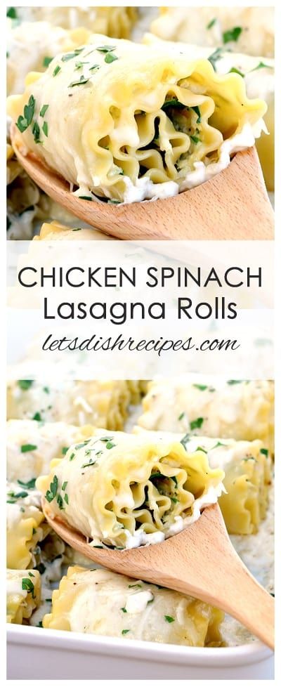 Chicken Spinach Lasagna Rolls Chicken Spinach Lasagna, Lasagna Rolls Recipe, Spinach Lasagna Rolls, Lasagna Roll, Lasagna Noodles, Chicken Spinach, Chicken And Spinach, Lasagna Rolls, Spinach Lasagna