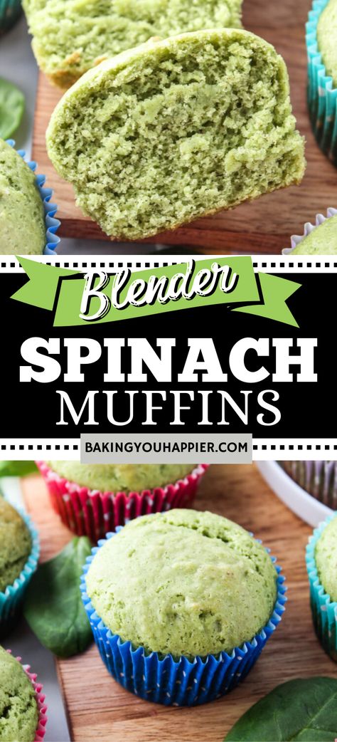 Hulk Spinach Banana Muffins, a kid-friendly healthy snack packed with hidden spinach! The whole family will love these delicious muffins! Sweet Spinach Muffins With Banana, Spinach Muffins For Kids, Banana Carrot Spinach Muffins, Toddler Spinach Muffins, Spinach Banana Mini Muffins, Spinach Muffins For Baby, Spinach Banana Muffins, Healthy Snack Packs, Quick Muffins