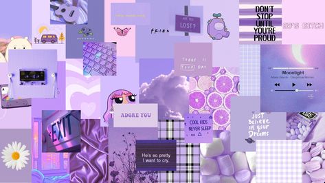 December Collage, Purple Thoughts, Vintage Desktop Wallpapers, Wallpaper Horizontal, Pastel Pink Wallpaper, Hd Wallpapers For Laptop, Purple Aesthetic Background, Wallpaper Notebook, Lilo And Stitch Drawings