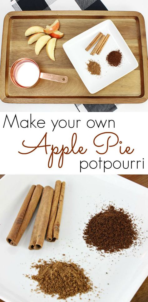 DIY Fall and Holiday Apple Pie Potpourri - Classy Clutter Apple Simmer Pot Recipes, Potpourri Diy Gift, Smell Hacks For Home, Diy Fragrance Oil, Stove Potpourri, Potpourri Diy, Fragrance Oil Perfume, Fall Potpourri, Candle Recipes