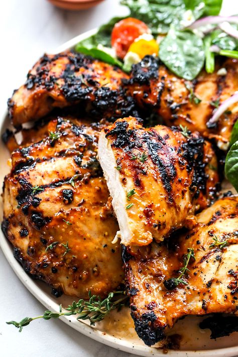 Honey Mustard Chicken - Two Peas & Their Pod Two Peas In A Pod Recipes, Flavourful Chicken Recipes, Healthy Mustard Chicken, Grilled Mustard Chicken, 2 Peas And Their Pod Recipes, Two Peas And Their Pod Recipes, Lemon Chicken Piccata Recipe, Honey Mustard Grilled Chicken, Chicken Mustard