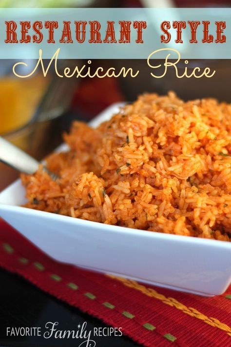 Restaurant Style Mexican Rice - This is a delicious and simple recipe for Mexican rice that rivals anything you can get in a restaurant (and FAR better than anything you can make from a box). Find all our yummy pins at https://www.pinterest.com/favfamilyrecipz/ Restaurant Style Mexican Rice, Sticky Rolls, Mexican Rice Recipes, Mexican Side Dishes, Mexican Salads, Cooking Homemade, Mexican Rice, Latin Food, Big Mac