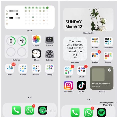 Ios 17 Layout Ideas, Homescreens For Iphone, Iphone 15 Layout Ideas, Iphone Ios 17 Layout, Ios 16 Home Screen Ideas Minimalist, Iphone 15 Home Screen, Iphone 15 Layout, Iphone Ios 16 Home Screen, Iphone Organization Apps