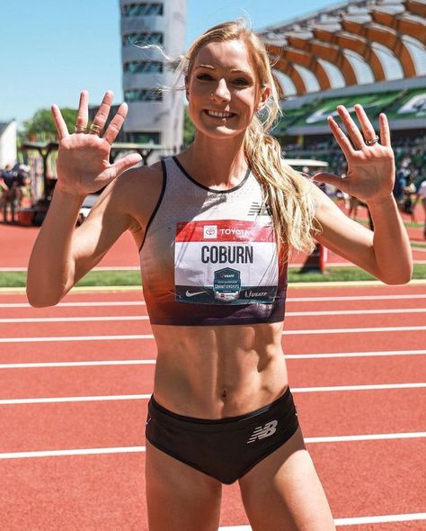 Emma Coburn (born October 19, 1990) is an American middle-distance runner who specializes in the 3000-meters steeplechase. She holds the distinction of being a world champion, world silver medalist, Olympic bronze medalist, three-time Olympian and 10-time US National Champion in the steeplechase. Emma Coburn, Distance Runner, World Athletics, 2020 Olympics, Rio Olympics 2016, University Of Colorado, Tokyo 2020, The First Americans, October 19