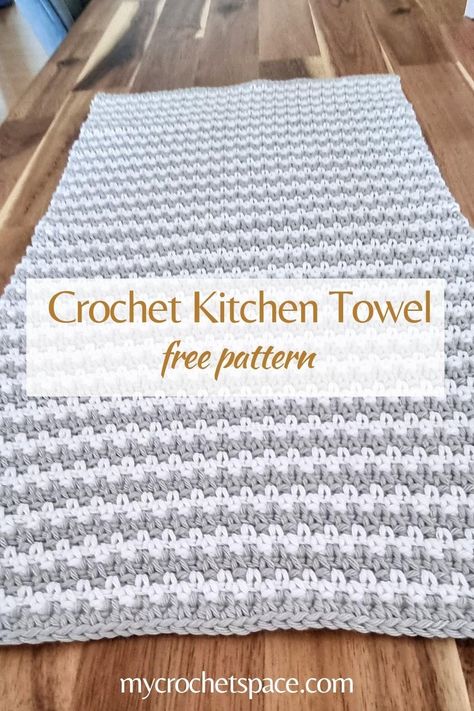 Crochet Dish Drying Towel, Crocheted Tea Towels, Crochet Housewarming Gift Free Pattern, Easy Crochet Dish Towel Free Pattern, Dish Towel Crochet Pattern Free, Crochet Tea Towels Free Pattern, Crochet Kitchen Towel Pattern, Crochet Tea Towels, Crochet Dishtowel Free Pattern