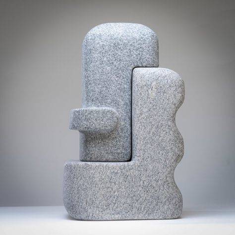 Also in the series is Cuddles, which comprises two interlocking L-shaped stones and Headache and Hips, designs evocative of human body parts. Concrete Casting, Human Body Parts, Prehistoric Art, Small Artwork, Raleigh North Carolina, Plastic Art, Granite Stone, Ceramic Houses, Shape And Form