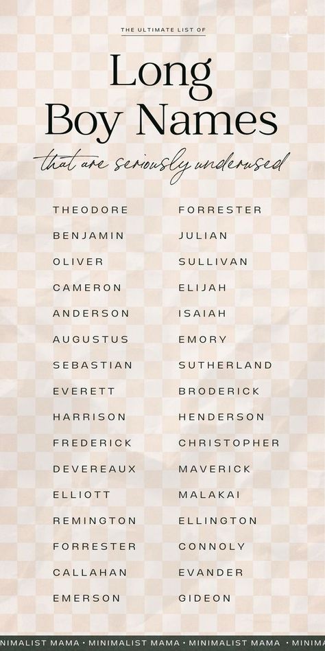 On the hunt for unique boy names? These three syllable boy names are literally TOOOOOO CUTE! (Some of my fav baby boy names are on this list - including totally rare boy names with meaning, to some of the most strong & popular baby names for 2024!) Y2k Names For Boys, Three Syllable Boy Names, 3 Syllable Boy Names, Names That Mean Dark, Long Boy Names, Rare Boy Names, Classic Baby Boy Names, Boy Names With Meaning, Sims Names