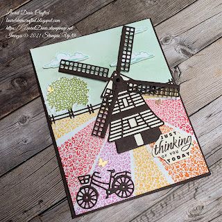 Windmill Cards, Tulips Netherlands, Easel Card Tutorial, Tulips Card, Wind Mill, Dutch Windmills, Scrapbook Tutorial, Tulip Fields, Easel Cards