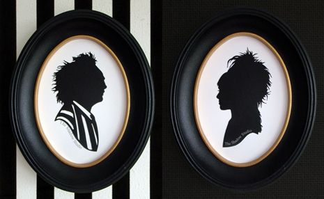 Betelgeuse and Lydia Deetz Beetlejuice Beetlejuice Furniture, Beetlejuice Silhouette, Beetlejuice Room, Lydia Deetz Beetlejuice, Horror Home Decor, Strange And Unusual, Lydia Deetz, Beetle Juice, Dangerous Minds