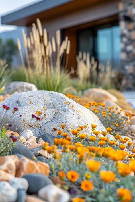 Utah Xeriscape Ideas: Drought-Tolerant Tips Xeriscape Backyard Patio, Xeroscaping Backyard Texas, Zero Scape Landscaping Front Yards Utah, Xeriscape Front Yard Colorado, Xeroscaping Backyard, Xeriscape Backyard, Zero Scape, Xeriscape Ideas, Xeriscape Front Yard