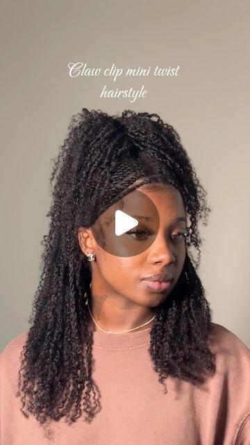 Charity on Instagram: "Style my minitwist @qvr_hair 
Hair details: Natural Black Spring Twist Human Hair, in the colour natural black, 22 inches. I used exactly 3 packs. Hair is linked in my linktree.
#lowtensionhairstyles #minitwists #minitwisttutorial #protectivehairstyles" Qvr Hair Twist, Micro Mini Twist, Mini Twist Natural Hair, Qvr Hair, Mini Twists Hairstyles, Mini Twist Styles, Natural Twist Styles, Natural Twist Hairstyles, Mini Twists Natural Hair