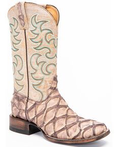 Shyanne Womens Exotic Pirarucu Western Boots - Square Toe, Taupe Wedding Boots Square Tow, Cowgirl Boots Quince, Shyanne Boots Woman, Aztec Cowgirl Boots, Head Over Boots, Square Toe Leather Boots, Cute Cowgirl Boots, Womens Cowgirl Boots, Cowboy Boots Square Toe