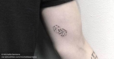 Dice Tattoo, Fine Line, Minimalist Tattoo, Tattoo On, Print Tattoos, Paw Print Tattoo, Geometric Tattoo, Paw Print, Tattoos