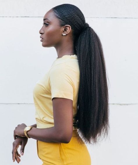 Explore a world of gorgeous ponytail styles with extensions. From sleek and sophisticated to fun and flirty, find your perfect look. 💖 #PonytailStyles #HairIdeas #StylishLooks Black Women Ponytails, Blowout Ponytail, Heat Free Hairstyles, Human Hair Ponytail Extensions, Weave Ponytail Hairstyles, Black Ponytail Hairstyles, Pelo Afro, Ponytail Hair Extensions, 4c Hair