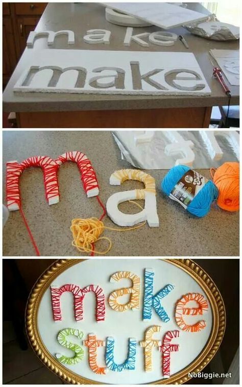 Letters Maker Fun Factory Vbs 2017, Maker Fun Factory Vbs, Yarn Letters, Maker Fun Factory, Fun Sign, The Whoot, Make Stuff, Dream Craft Room, Scrapbook Room