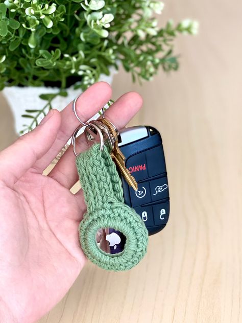 Crochet Air Tag Holder, Crochet Airtag Case, Crochet Airtag Holder, Crochet Key Holder, Crochet Holder, Apple Air Tag, Airtag Case, Air Tag, Crochet Case