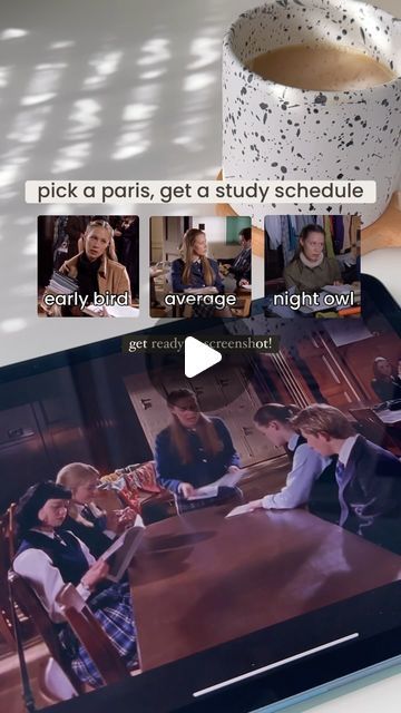 ara’s studygram 🌱 on Instagram: "pick a paris, get a study schedule! 🖇️ save for your next study session!

if you haven’t already, check out the study tip carousel posts based on all the characters :)

which did you pick? | #study #studygram #rorygilmore #parisgeller #studymotivation #studyschedule" How To Study Like Paris Geller, Rosy Gilmore Study, Paris Geller Aesthetic Study, Paris Geller Study Motivation, Rory Gilmore Paris Geller, Study Routine, Paris Geller, Study Session, Study Schedule