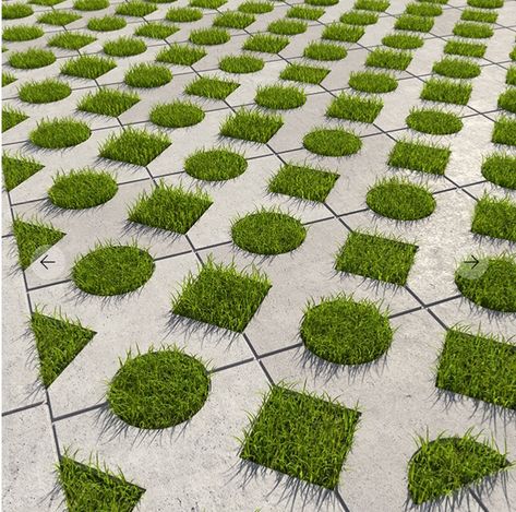 Free Download Materials Grass Stone Parquet Grass Pavers Driveway, Grass Paving, Grass Driveway, Permeable Driveway, Gravel Walkway, Grass Pavers, Paving Block, Paver Blocks, Apartment Balcony Garden