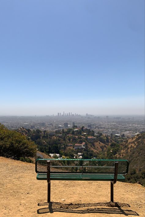 View of Los Angeles from Griffith park La Hike Aesthetic, Griffith Park Hike, La Hikes, Usa Life, Hikes In Los Angeles, California Hills, Escondido California, Los Angeles Aesthetic, California Hikes