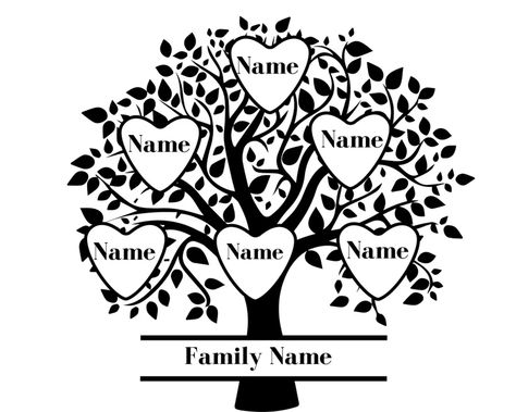 Family Tree Svg Bundle 2-15 Members Family Reunion Svg | Etsy Family Tree Template 4 Members, Family Tree Silhouette, Family Tree 4 Members, Family Tree Designs Templates, Family Tree Design Ideas, Family Tree With Names, Besties Tattoos, Family Tree Drawing, Family Tree Images