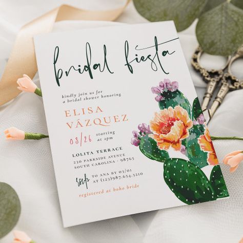 Budget Cactus Flowers Bold Fiesta Bridal Shower #zazzle #weddinginvitations #birthdayinvitations #babyshowerinvitations #zazzleinvitations #monogram #businesscards #graduation #homedecor Bridal Fiesta, Tropical Bridal Shower Invitations, Bold Wedding Invitations, Fiesta Bridal Shower Invitations, Desert Theme, Handwriting Calligraphy, Fiesta Bridal Shower, Classic Typography, Serif Typography